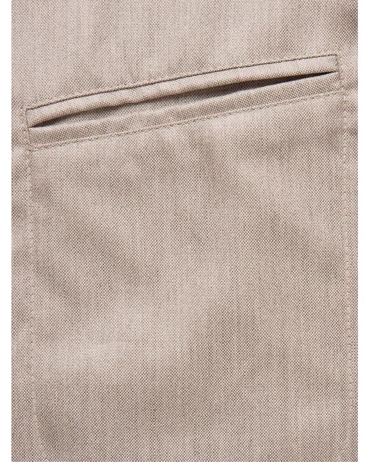STÒFFA Natural Double-Breasted Cashmere Suit Jacket for men