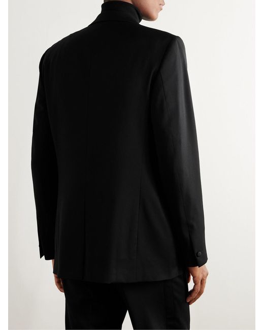 Mr P. Black Wool Tuxedo Jacket for men
