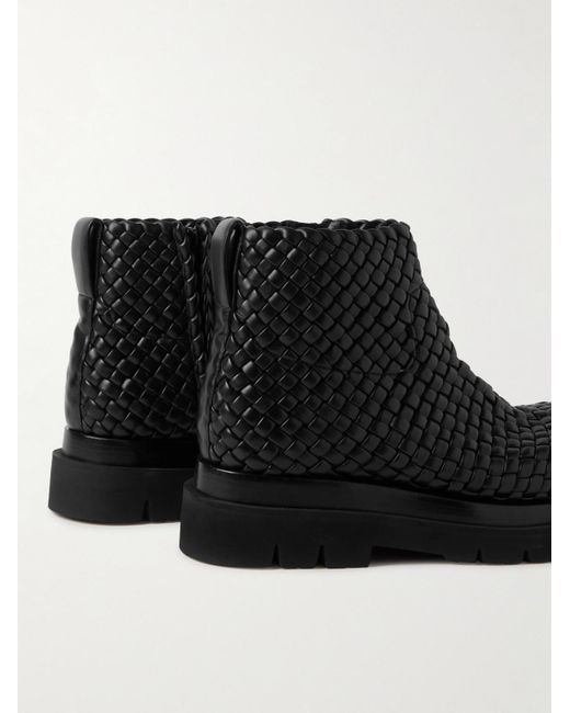 Bottega Veneta Black Leather Boots for men