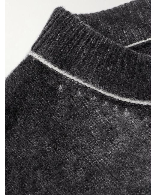 Acne Blue Karpo Wool, Cotton And Cashmere-Blend Sweater for men