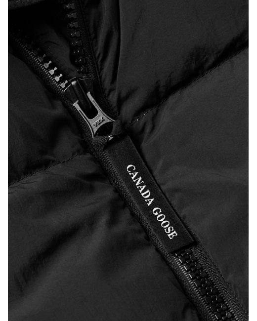 Canada Goose Black Lawrence Logo-appliquéd Quilted Enduraluxe® Hooded Down Jacket for men