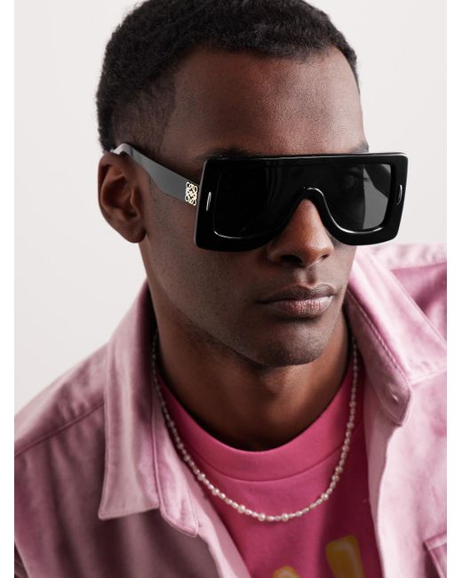 Loewe Black D-frame Acetate Sunglasses for men