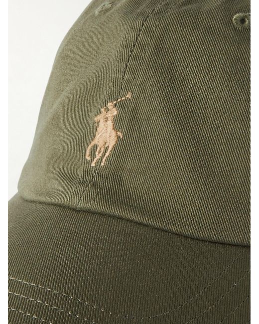 Polo Ralph Lauren Green Logo-embroidered Cotton-twill Baseball Cap for men