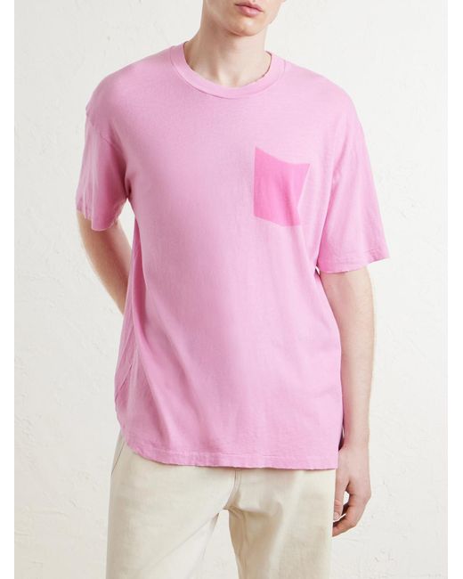 CHERRY LA Pink Printed Cotton-Jersey T-Shirt for men