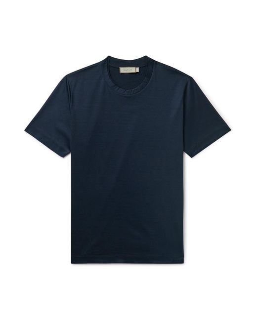 Canali Blue Cotton-jersey T-shirt for men