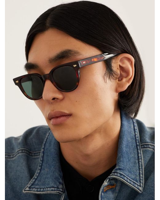 Cutler & Gross Green 1392 Round-Frame Acetate Sunglasses for men