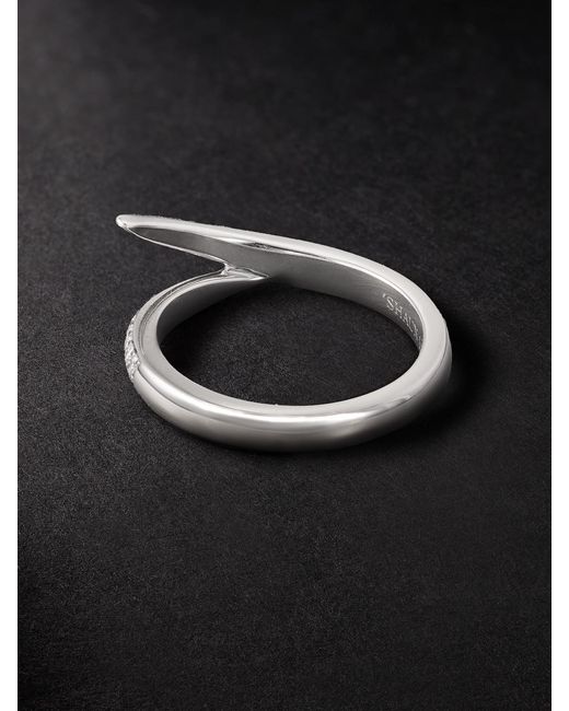 Shaun Leane Black Interlocking Diamond Ring for men