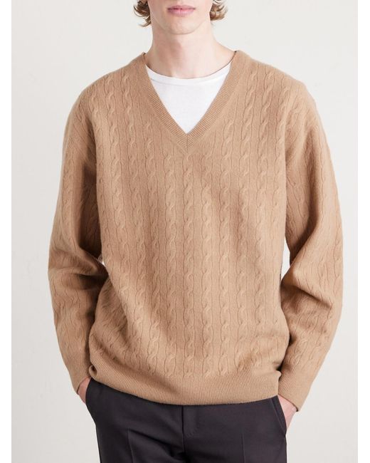 Tom Ford Natural Cable-knit Wool Sweater for men
