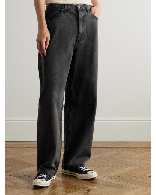 FRAME Black Wide-leg Jeans for men