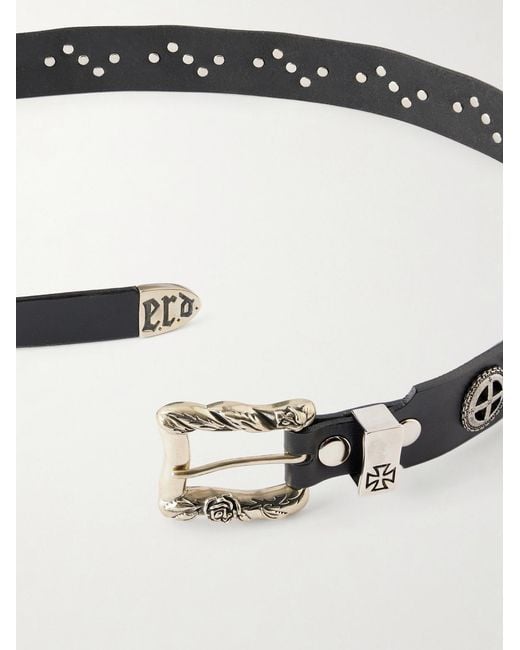 Enfants Riches Deprimes Black Effigy 4Cm Embellished Leather Blet for men