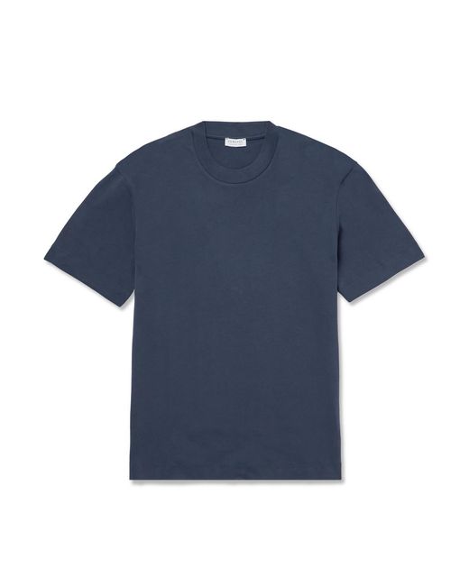Sunspel Blue Supima Cotton-Jersey T-Shirt for men
