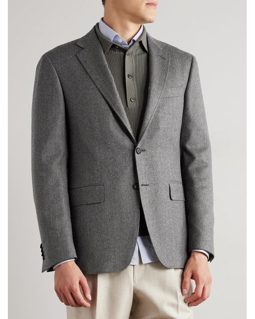 Canali Gray Impeccabile Wool Suit Jacket for men