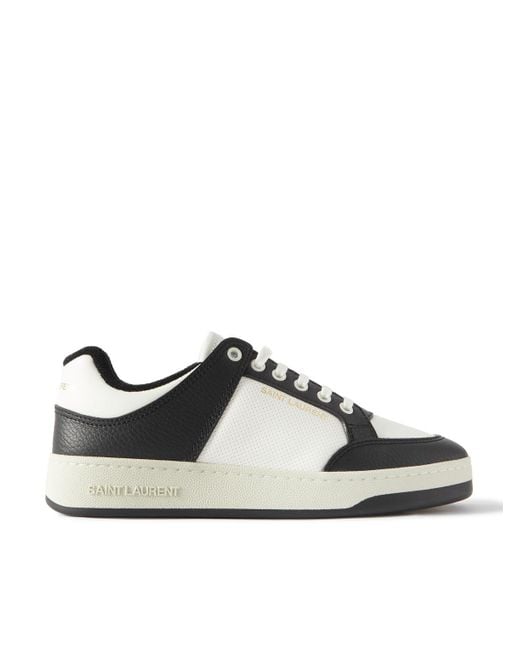Saint Laurent Black Sl/61 Perforated Leather Sneakers for men