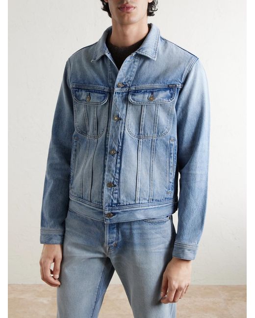 Tom Ford Blue Iconic Denim Jacket for men