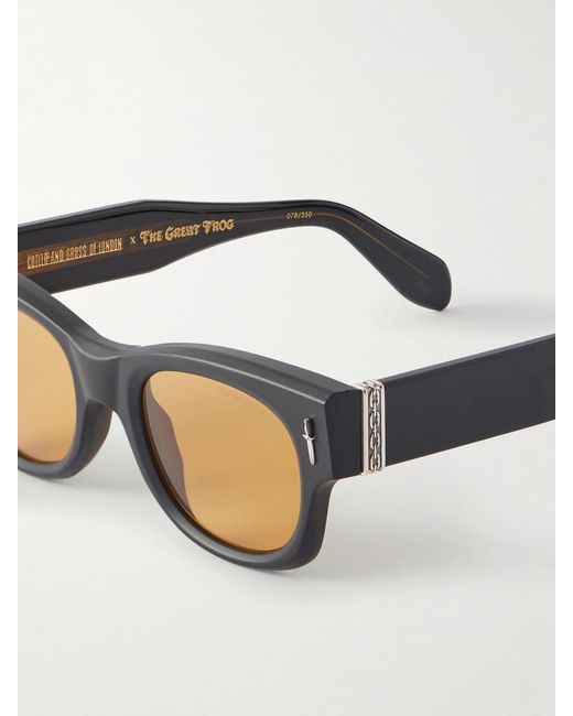 Cutler & Gross Black The Great Frog Halen Rectangular-Frame Acetate Sunglasses for men
