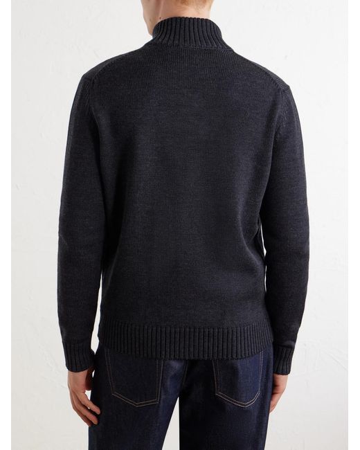 Slowear Blue Wool Cardigan for men