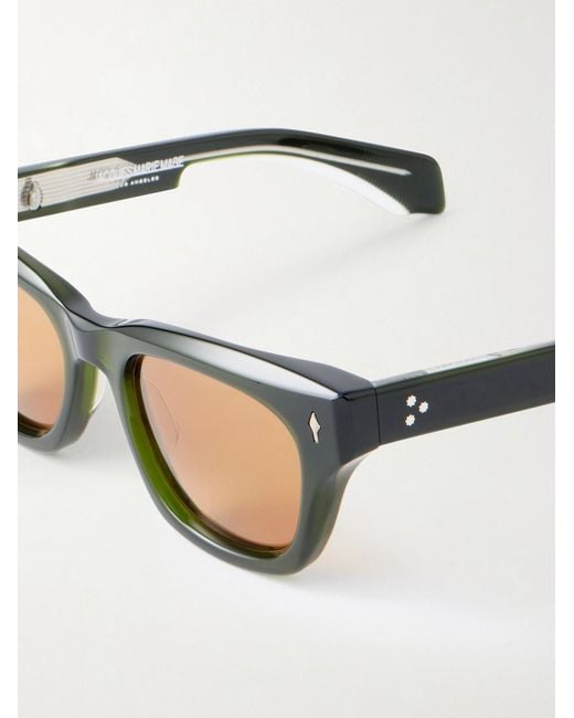 Jacques Marie Mage Black Dealan Square-frame Acetate Sunglasses for men