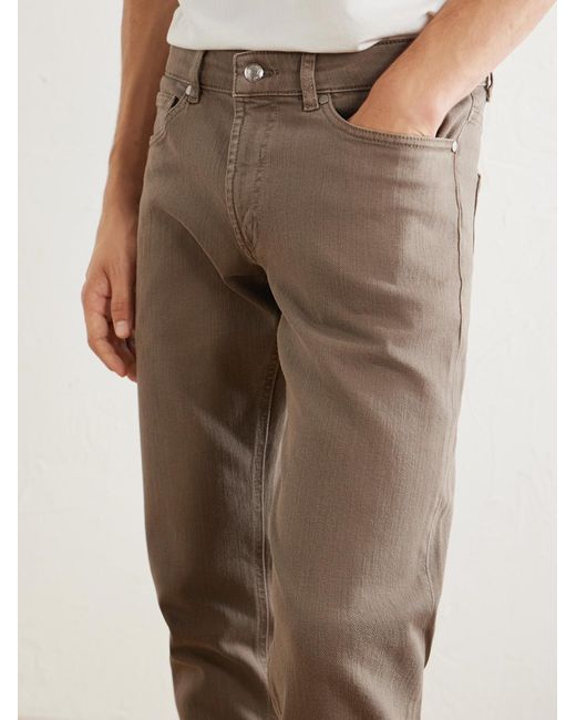 Peter Millar Natural Fairfield Straight-leg Garment-dyed Jeans for men