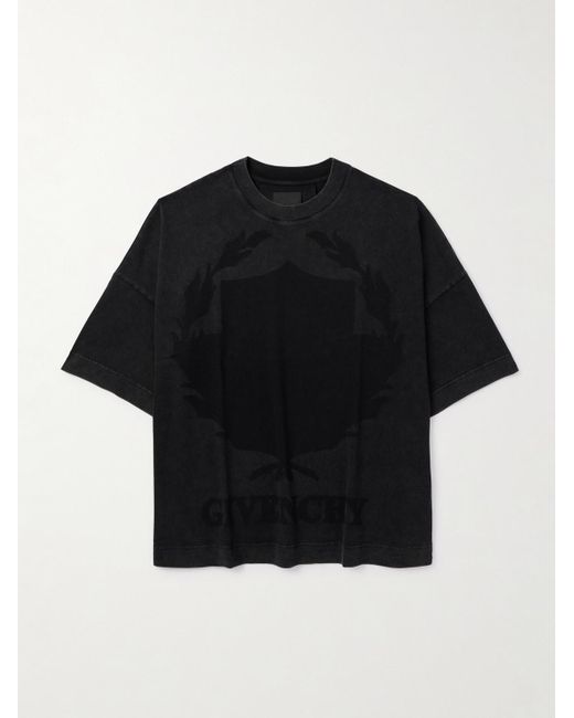 Givenchy T-Shirt aus Baumwoll-Jersey mit Logoprint in Black für Herren