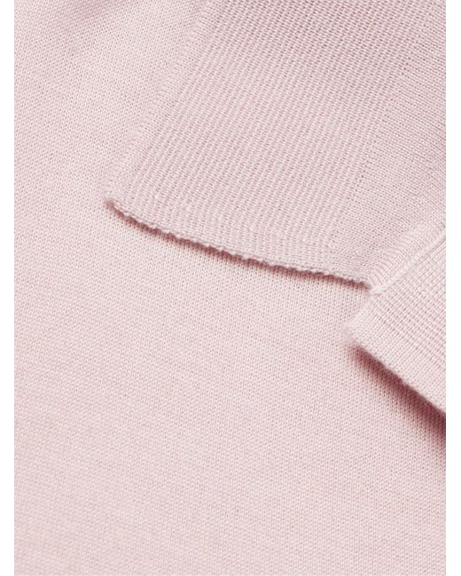 Gabriela Hearst Stendhal Polohemd aus Kaschmir in Pink für Herren