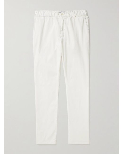 Frescobol Carioca White Bruno Straight-leg Cotton-blend Trousers for men