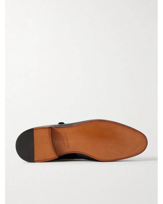 John Lobb Black William Leather Monk-Strap Shoes for men