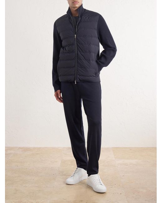 Orlebar Brown Blue Terrence Iii Quilted Shell And Merino Wool Down Jacket for men