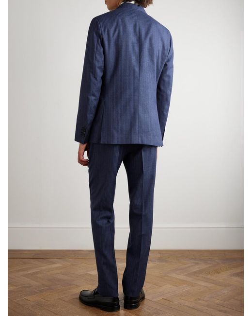 Etro Blue Roma Pinstriped Wool Suit for men