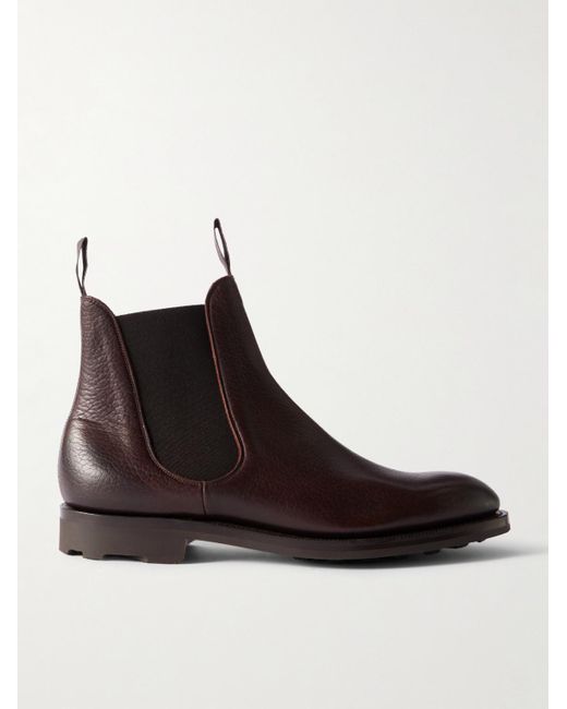 Edward Green Brown Newmarket Full-Grain Leather Chelsea Boots for men
