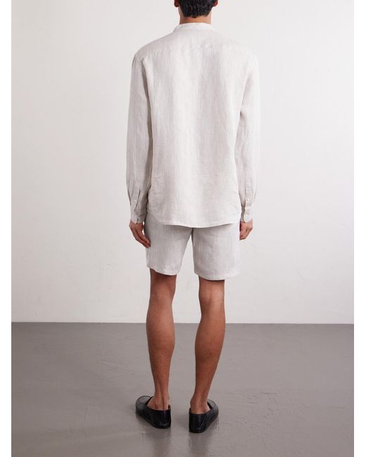 Mr P. White Linen Shirt for men