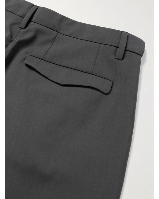 Barena Gray Masco Straight-Leg Pleated Virgin Wool Trousers for men