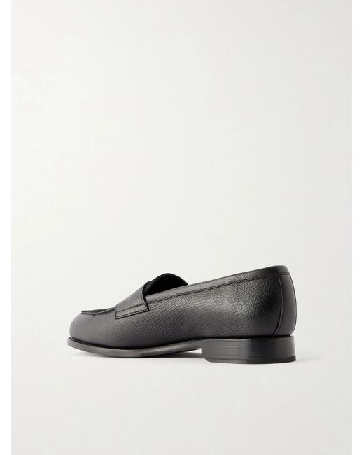 Morjas Black The Penny Loafer-Leather Flats for men