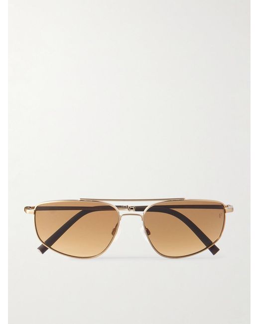 Oliver Peoples Natural Roger Federer R-14 Aviator-style Gold-tone Sunglasses for men