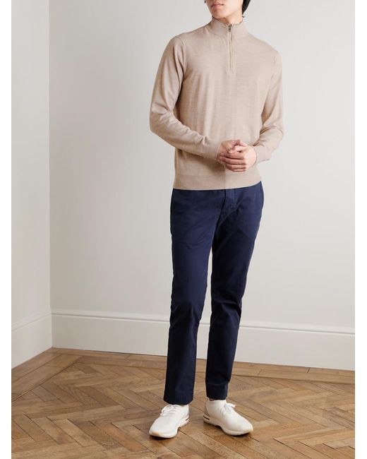 Peter Millar Natural Excursionist Flex Merino Wool-Blend Half-Zip Sweater for men