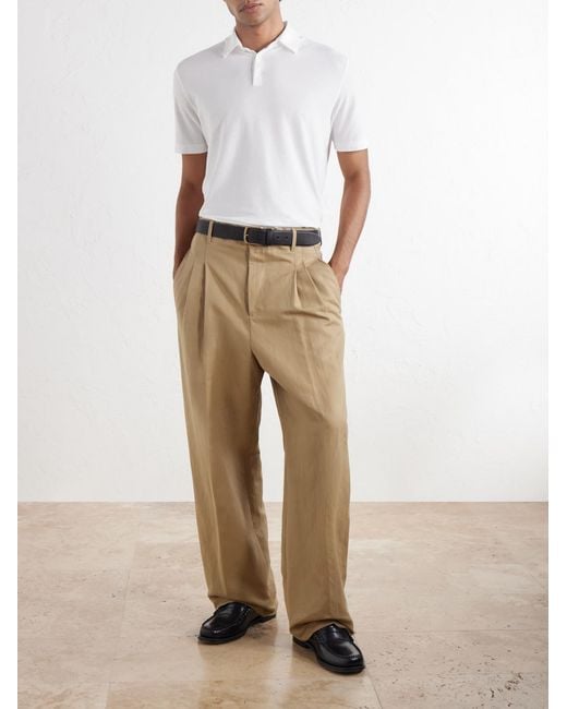 Slowear White Incotex Zanone Slim-Fit Icecotton Polo Shirt for men