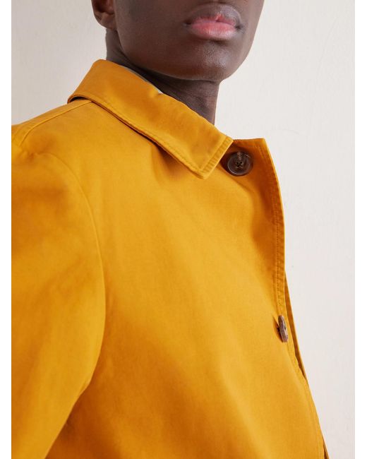 Dries Van Noten Yellow Cotton-Canvas Coat for men