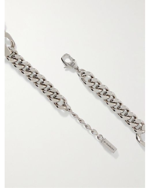 Givenchy White G Chain Silver-tone Necklace for men