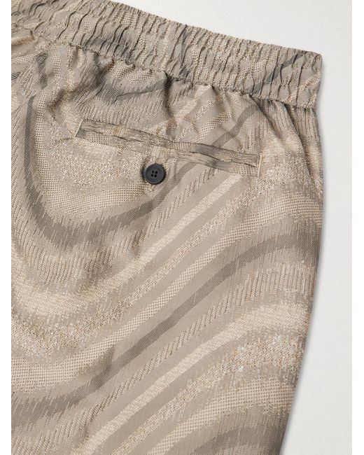 Frescobol Carioca Natural Rio Straight-Leg Mid-Length Recycled Jacquard Swim Shorts for men