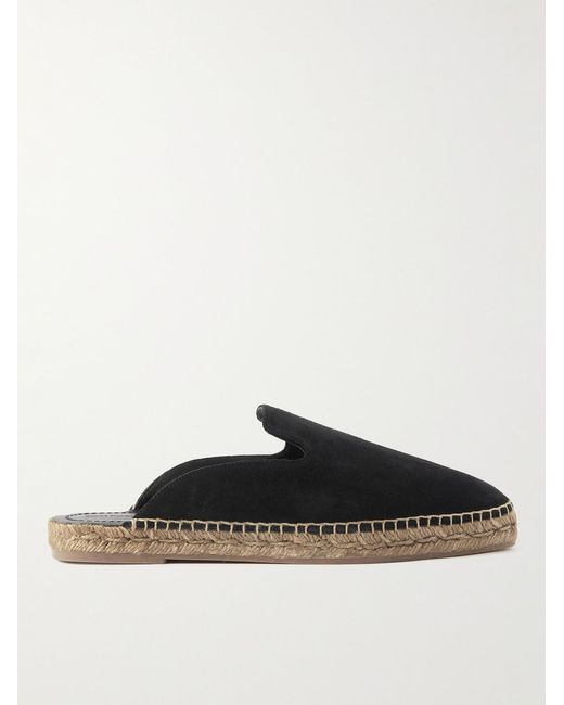 Tom Ford Black Barnes Suede Backless Espadrilles for men
