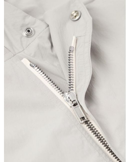 Rick Owens Gray Hollywood Shell Bomber Jacket for men