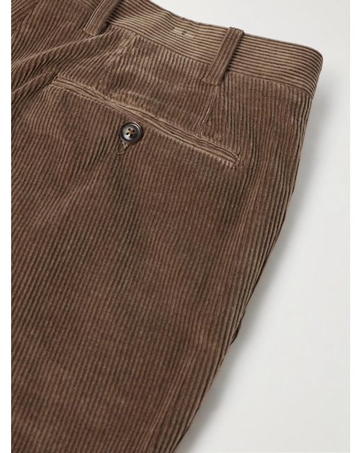 Canali Natural Tapered Cotton-Blend Corduroy Trousers for men