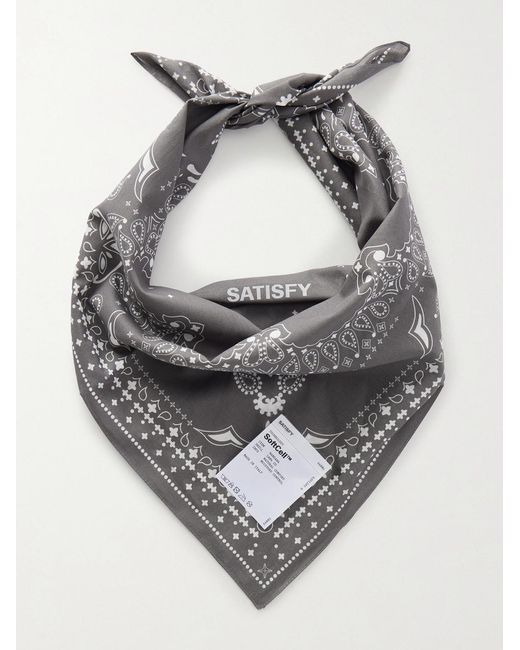 Satisfy Gray Printed Softcell Bandana for men