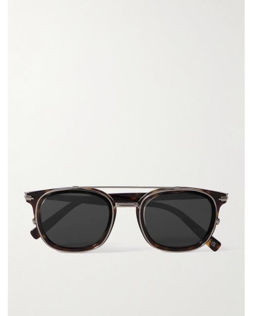 Dior Diorblacksuit S14i Square-frame Tortoiseshell Acetate And Silver-tone Sunglasses for men