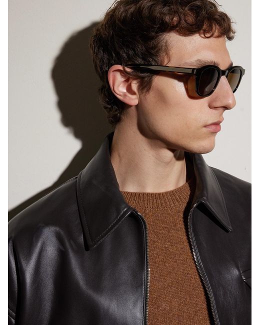 Saint Laurent Multicolor Panthos Round-Frame Acetate Sunglasses for men