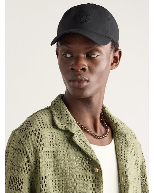 Frescobol Carioca Black Logo-Appliquéd Shell Baseball Cap