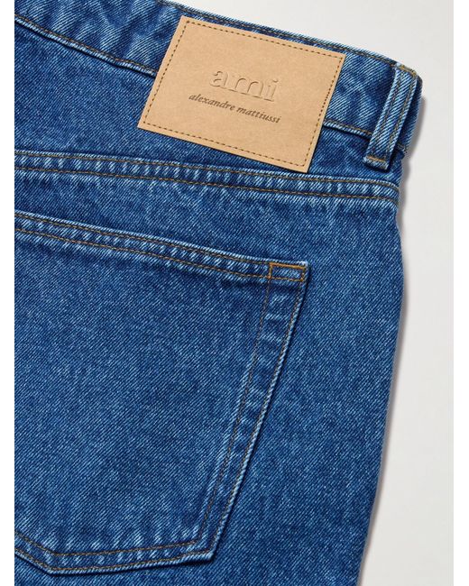 AMI Blue Wide-Leg Jeans for men