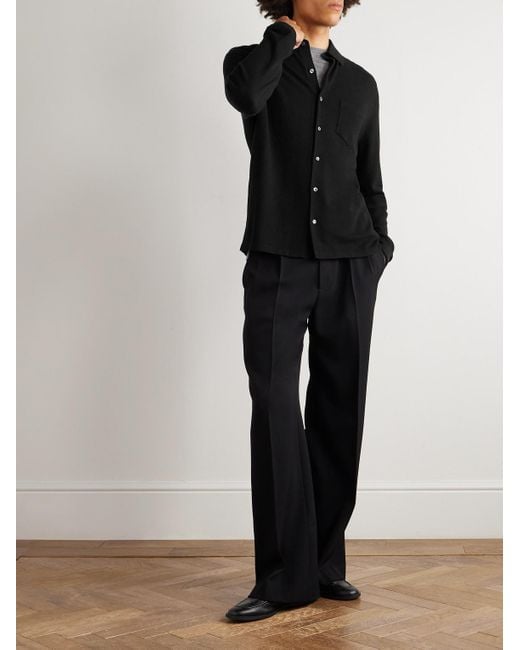 Ralph Lauren - Cardigan aus Piqué aus einer Seiden-Baumwollmischung in Black für Herren