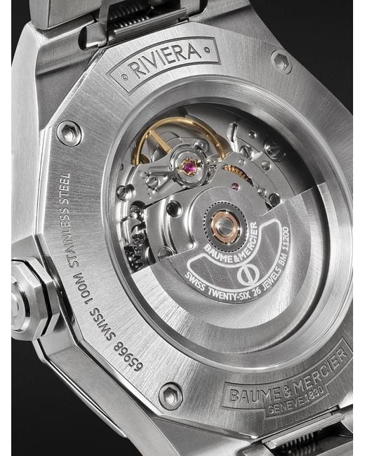 Baume & Mercier Black Riviera Automatic 42mm Stainless Steel Watch for men