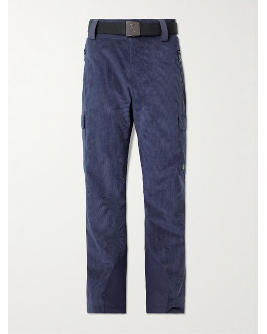 Bogner Blue Corbin Straight-Leg Belted Corduroy Ski Pants for men