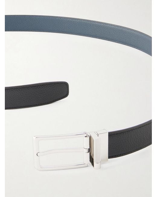Dunhill Blue 3cm Full-grain Leather Belt for men